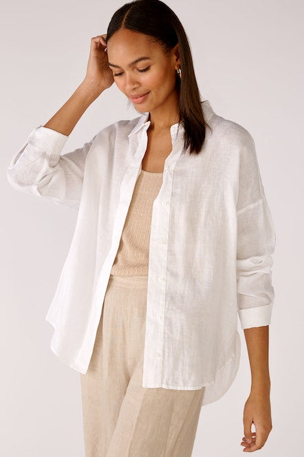 OUI 78867 Linen Shirt - Optic White