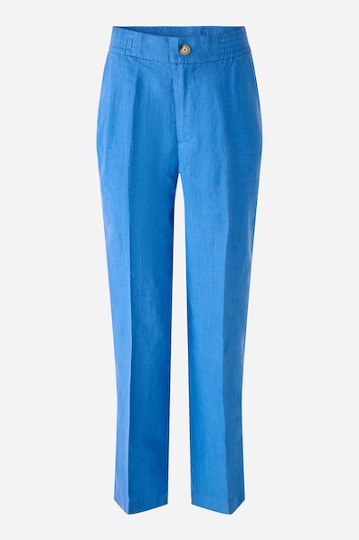 OUI 78875 Linen Trousers Shortened Length - Campanula Blue