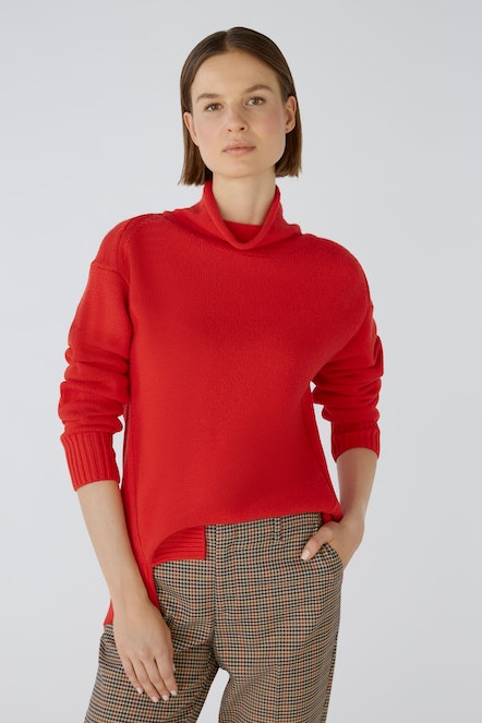 OUI 79685 Wool Blend Knit - Chinese Red