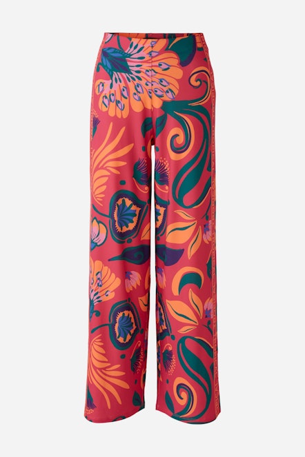 OUI 87582 Marlene Tropical Trousers - Pink Orange