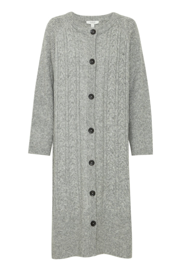 BY NELLO Cable Cardigan - Mid Grey