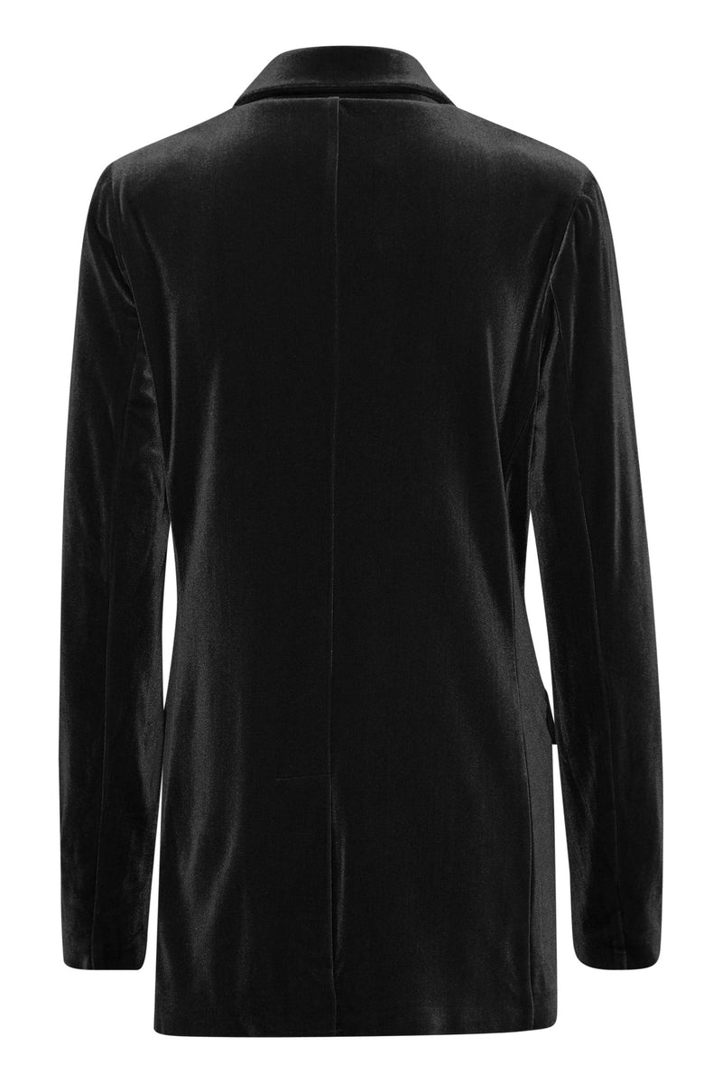 BY PERLINA Velvet Blazer - Black