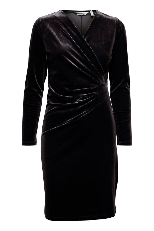 BY PERLINA Velvet Dress - Black