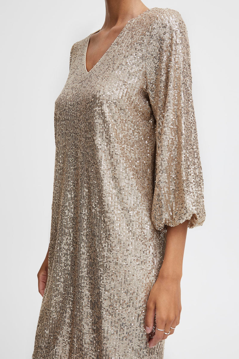 BY SOLIA Sequin Dress - Cement