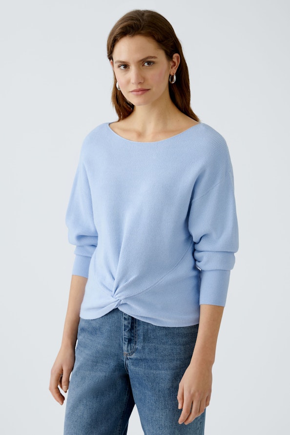 OUI 92954 Knot Detail Knit - Pale Blue