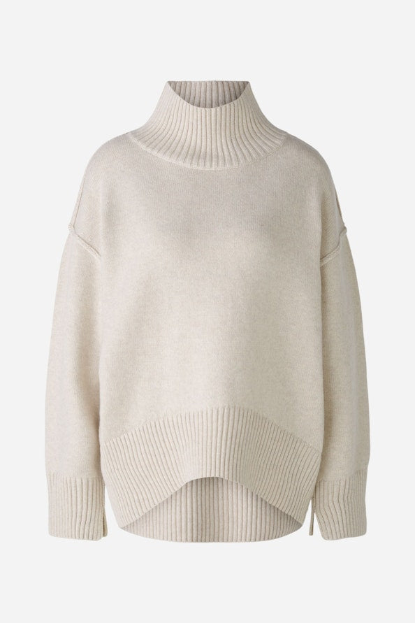 OUI 89932 Wool Blend Jumper - Lt. Beige