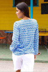 ASPIGA Clea Blouse - Blue White