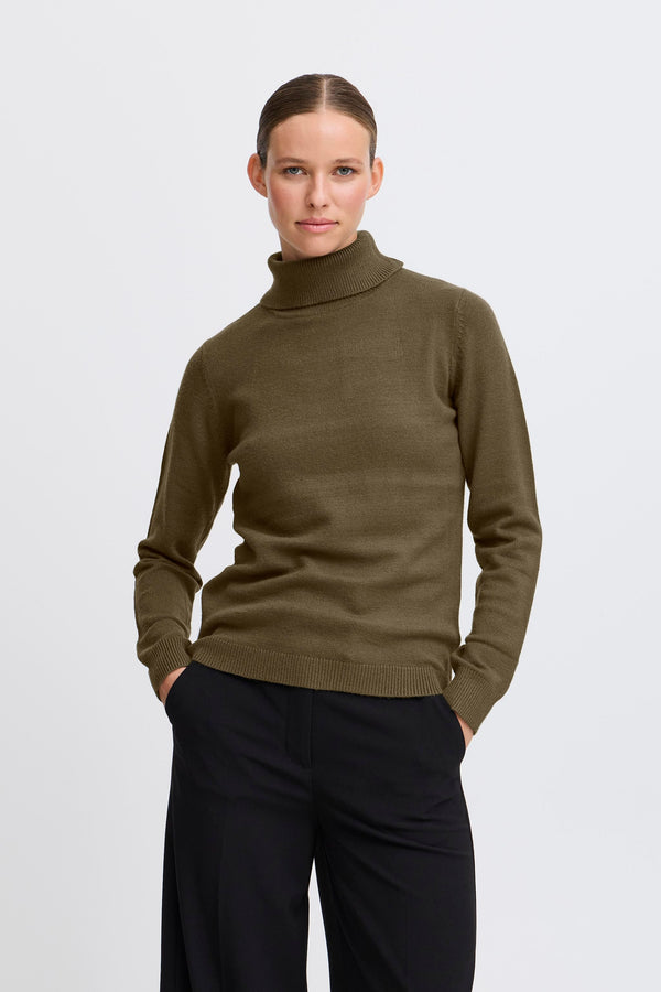 BY MANINA Roll Neck - Olive