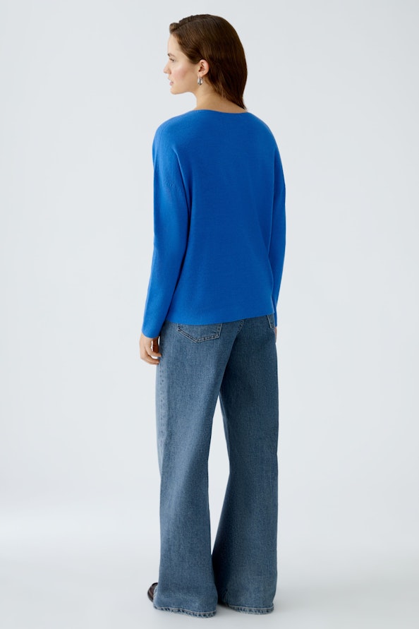 OUI 89057 Fine Ribbed Knit - Radiant Blue