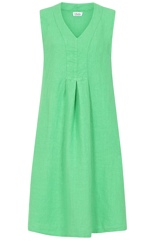 LUELLA EMILIA Sleeveless Linen Dress - Kiwi