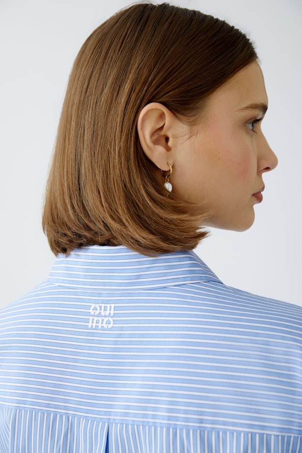 OUI 91888 - Oversized Shirt - Blue White