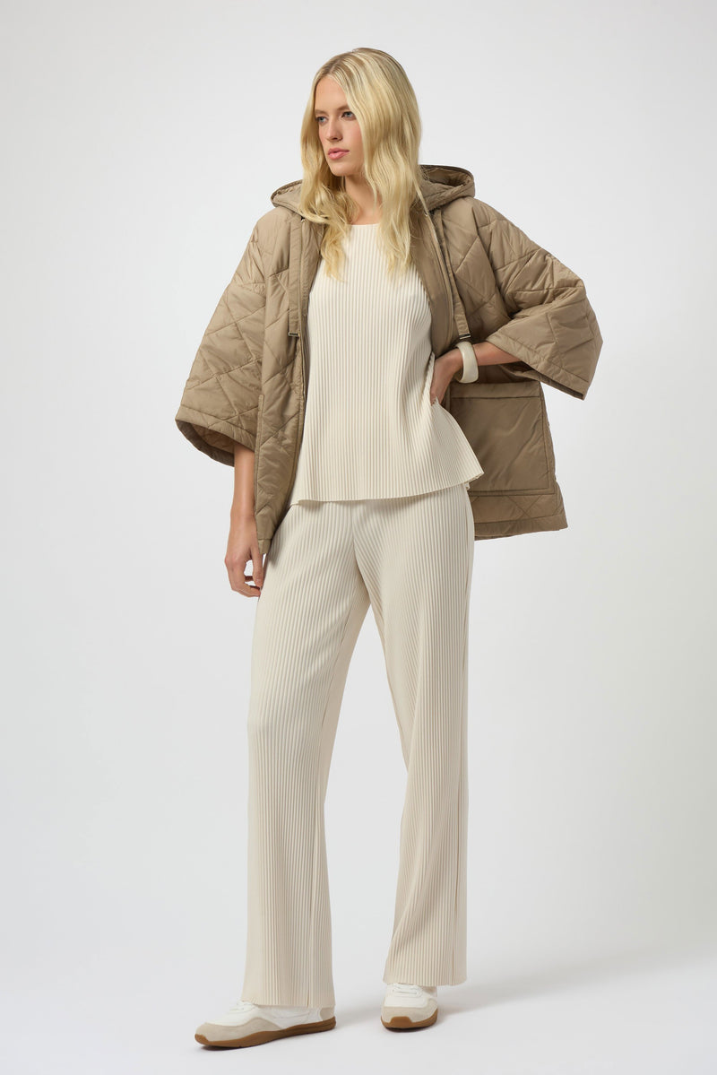 Joseph Ribkoff 254210 Pleated Crepe Boxy Top - Birch