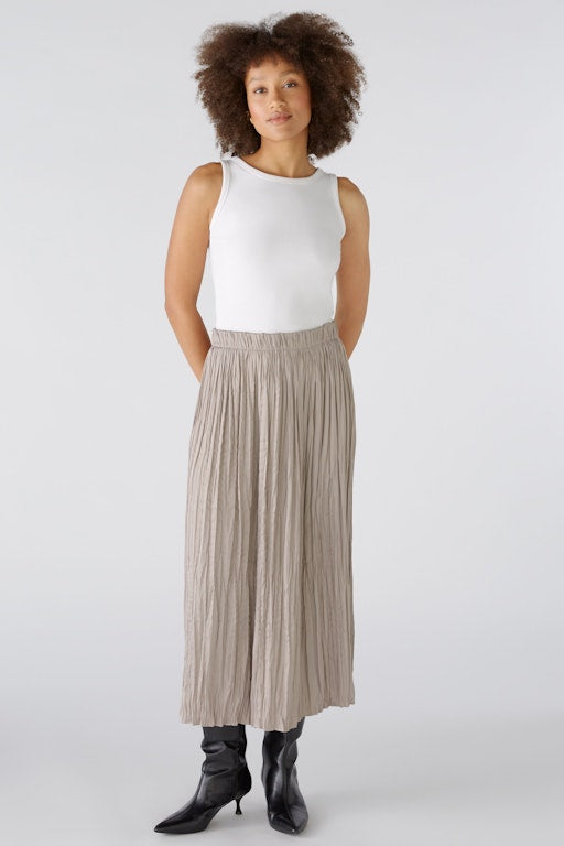 OUI 88975 Rock Maxi Skirt - Stormy Taupe