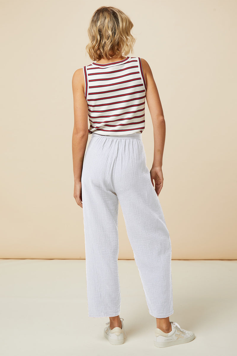 ASPIGA Libby Cheesecloth Trousers - White