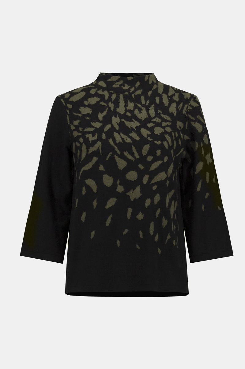 Joseph Ribkoff 253912 Jumper - Animal Black Avocado