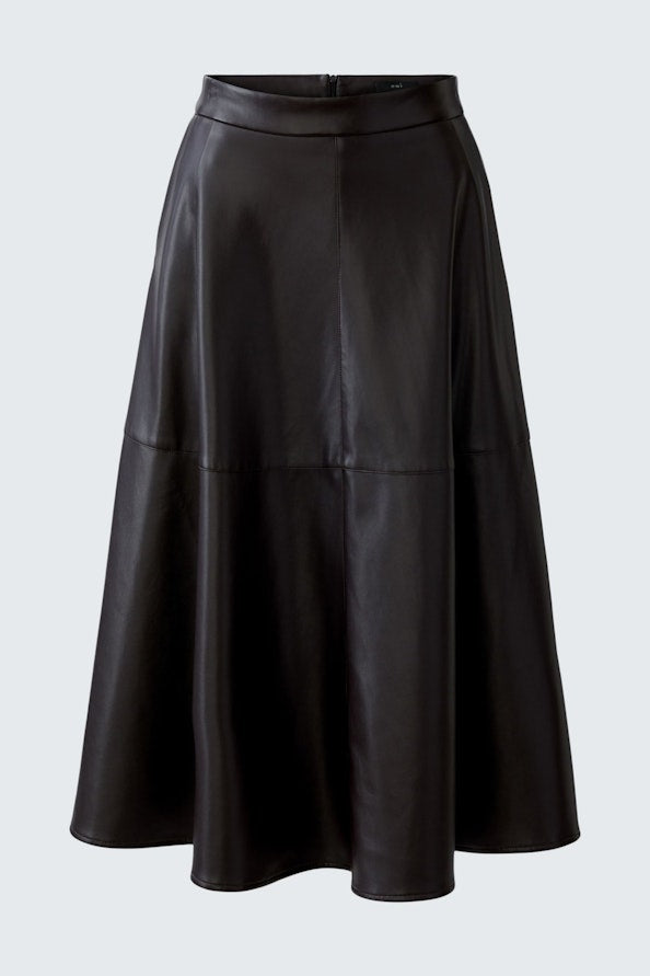 OUI  87352 A Line Midi Skirt - Chocolate