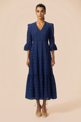 ASPIGA Victoria Broderie Dress - Navy