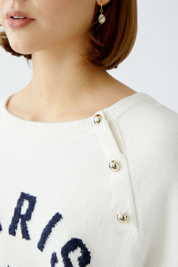 OUI 91950 PARIS Motif Knit - White Blue