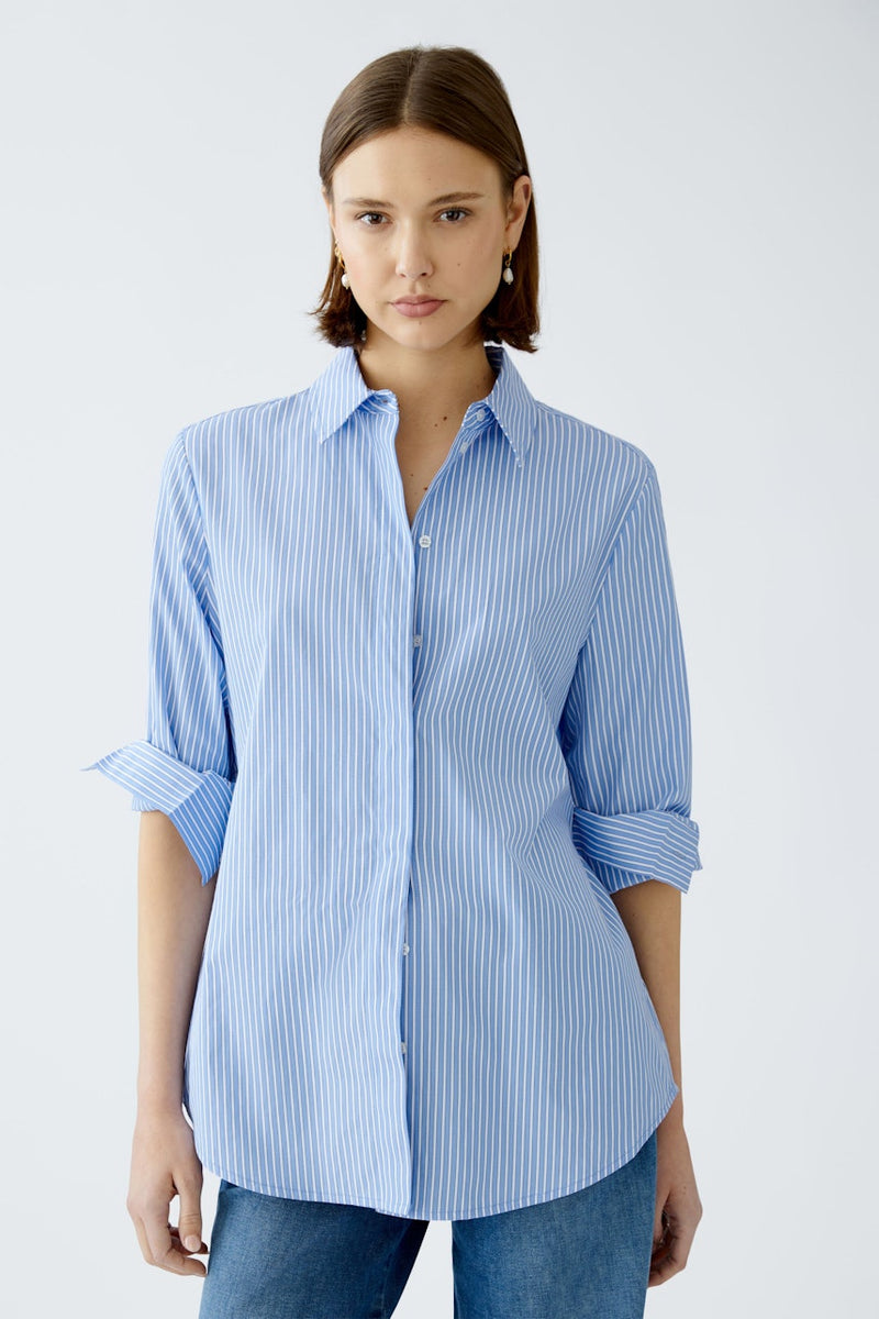 OUI 91888 - Oversized Shirt - Blue White