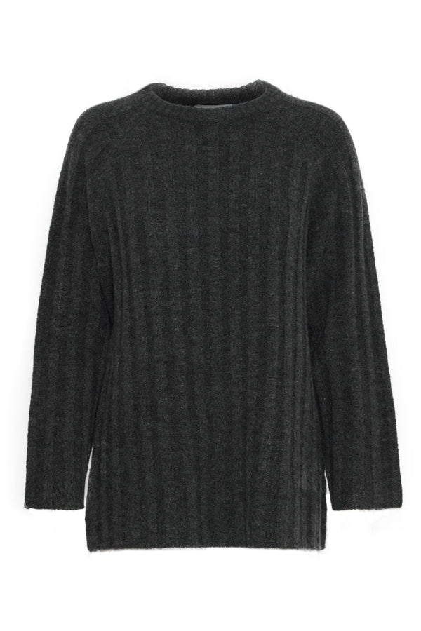 BY MARIANNE Ribbed - Dark Grey Mel.