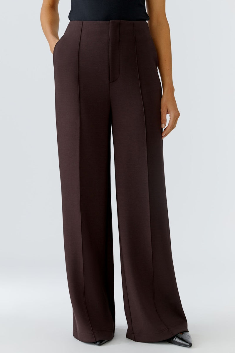 OUI 85737 Wide Trousers - Ganache