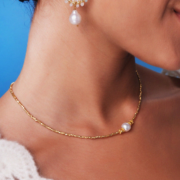 ASHIANA Bluebell Choker - Freshwater Pearl