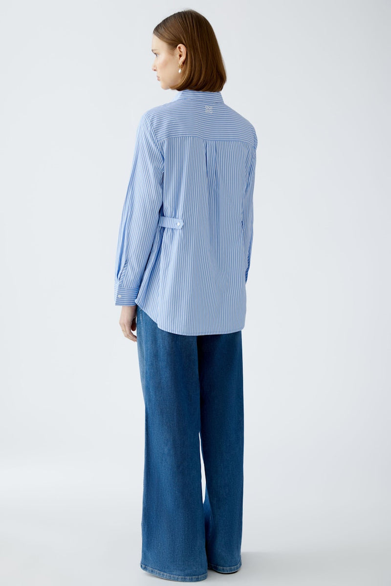 OUI 91888 - Oversized Shirt - Blue White