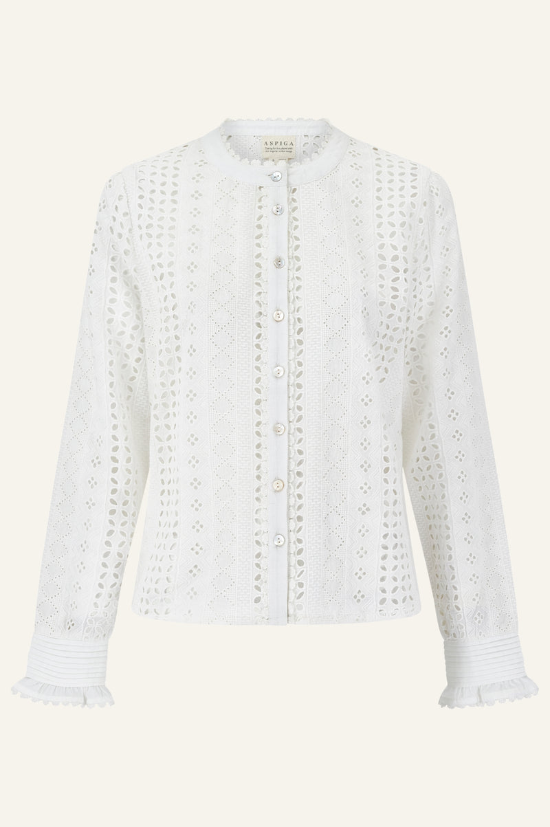 ASPIGA Quinn Blouse - Cotton White