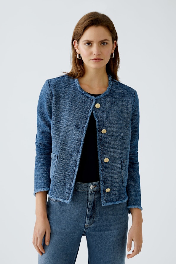 OUI 91795 Denim Jacket - Blue Denim