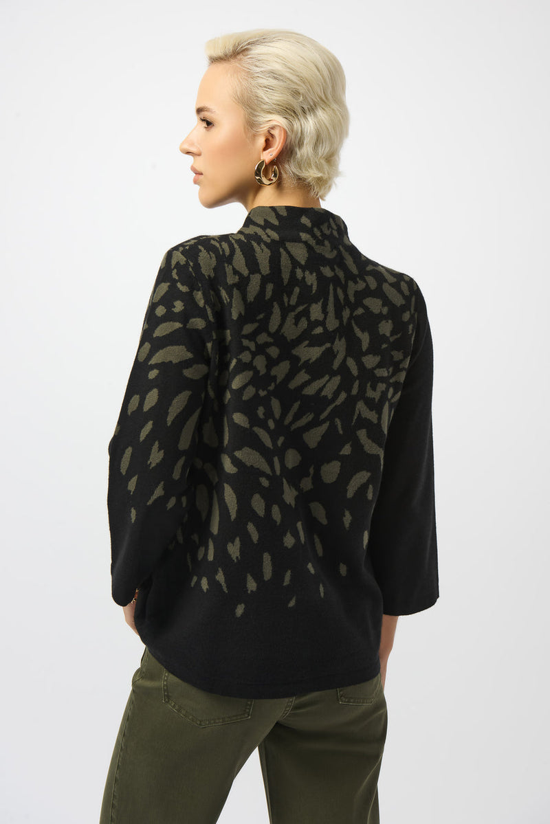 Joseph Ribkoff 253912 Jumper - Animal Black Avocado