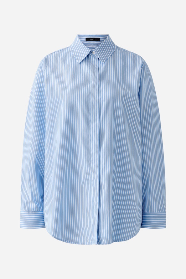 OUI 91888 - Oversized Shirt - Blue White