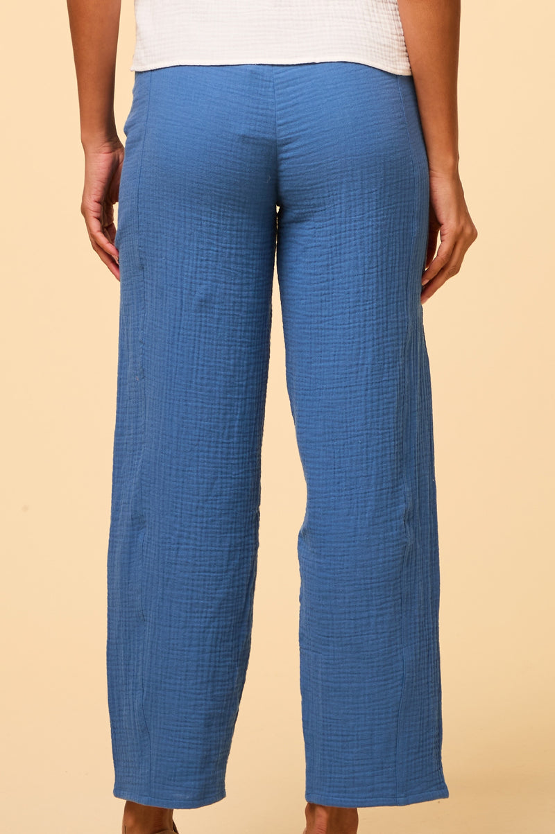 ASPIGA Libby Cheesecloth Trousers - Marina Blue