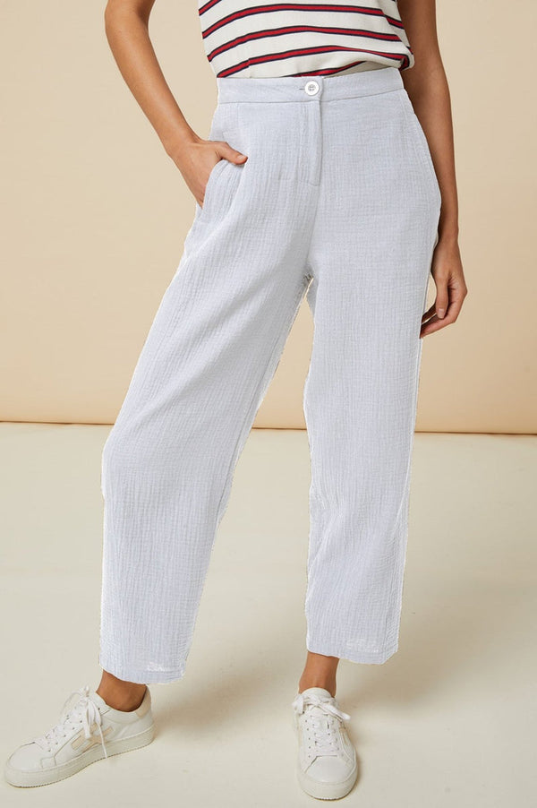 ASPIGA Libby Cheesecloth Trousers - White