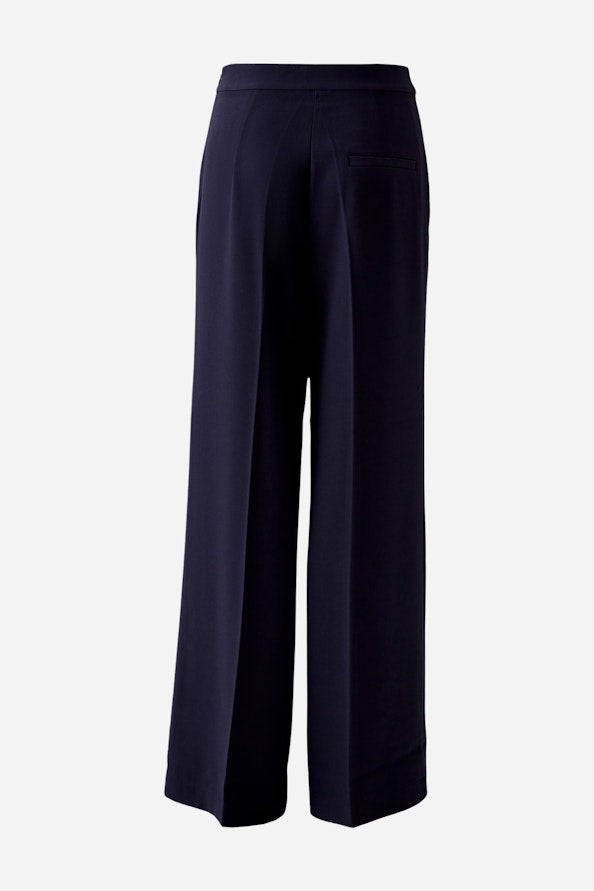 OUI 91769 Wide Leg Suit Trousers - Navy