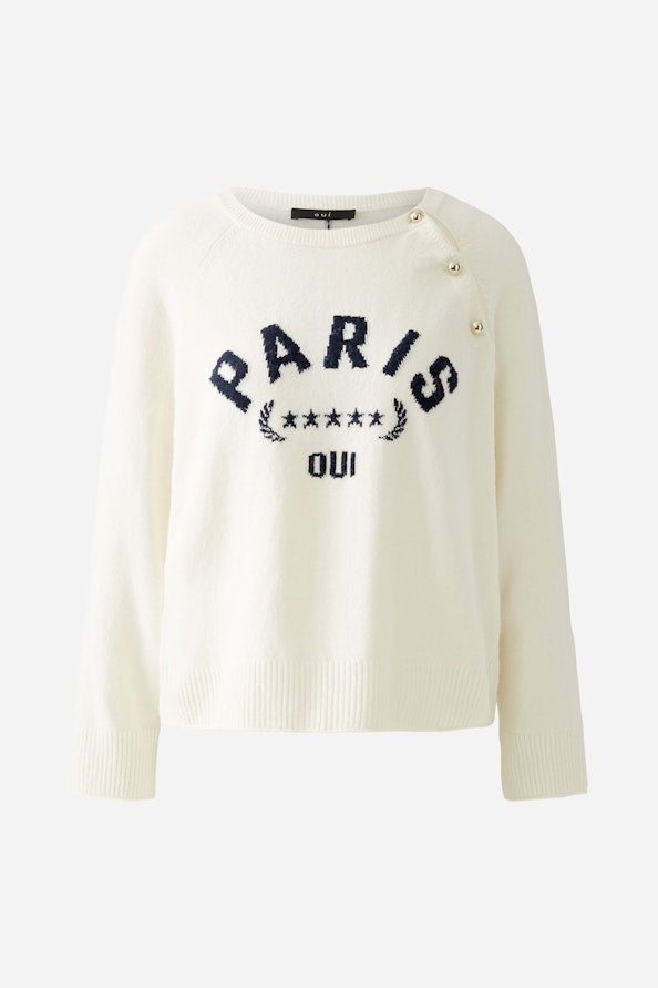 OUI 91950 PARIS Motif Knit - White Blue