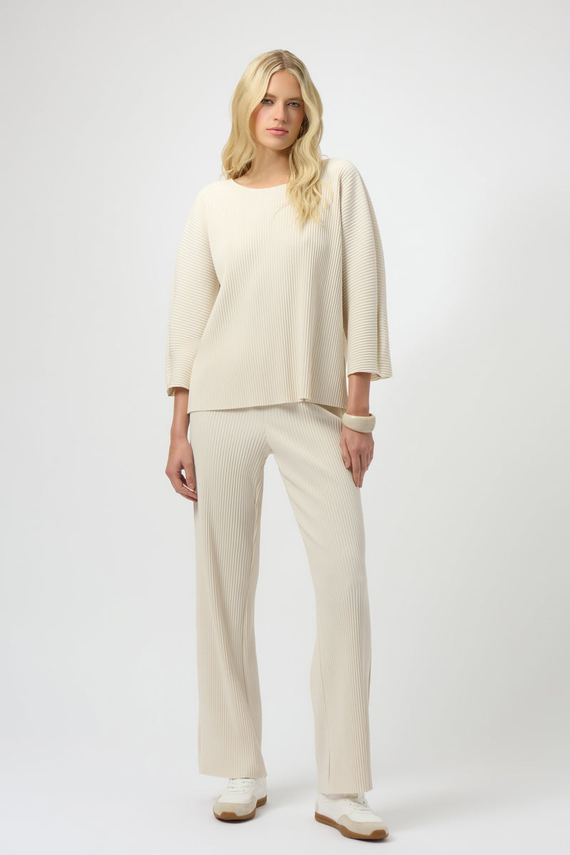 Joseph Ribkoff 254210 Pleated Crepe Boxy Top - Birch
