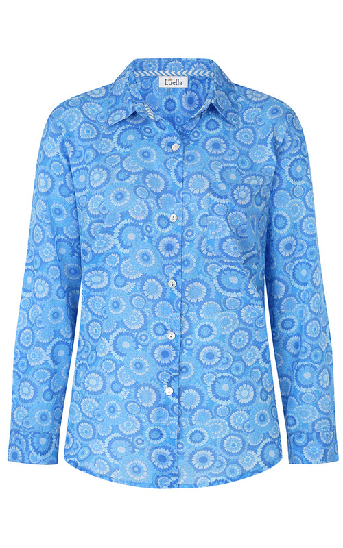 LUELLA Azores Cotton Shirt Print - Blue