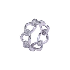ICANDI ROCKS Chain & CZ Ring - Silver
