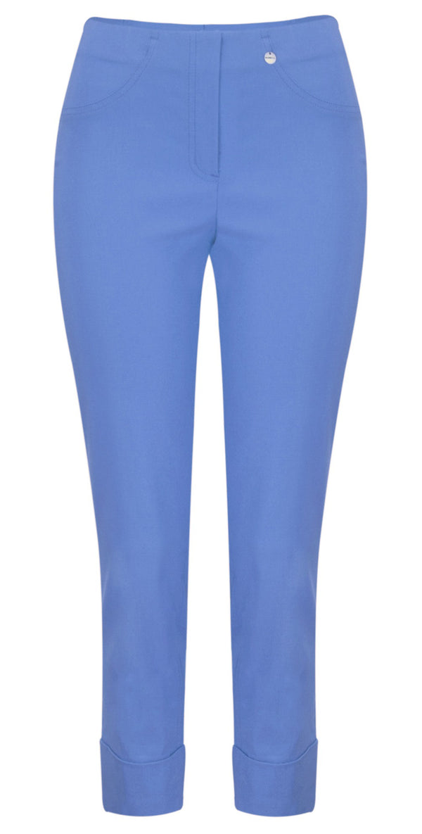 ROBELL BELLA 09 Ankle Length 7/8 Cuff Trouser - 600 Azure Blue