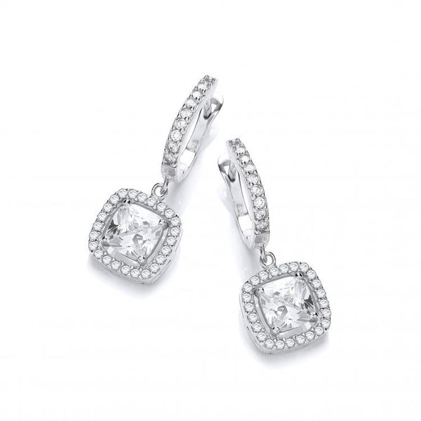 SWAN Boutique Emerald Cut Diamond Drop Earrings
