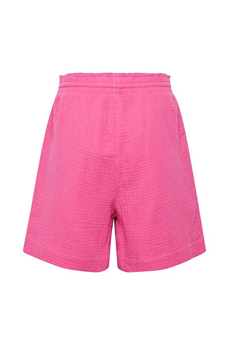 BY IBERLIN Cotton Pull On Shorts - Raspberry Rose