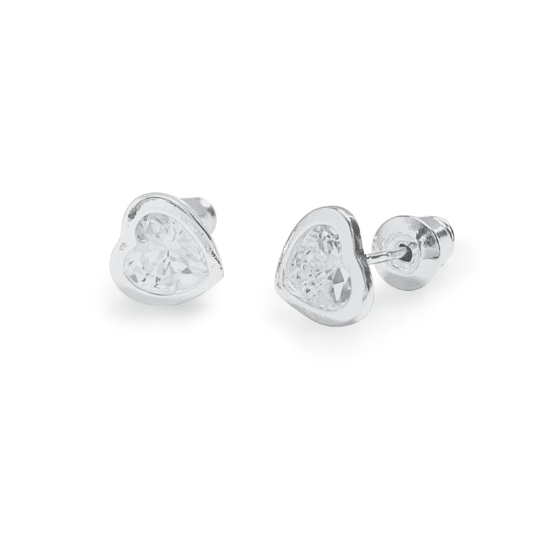 SWAN Boutique - Crystal Heart Studs