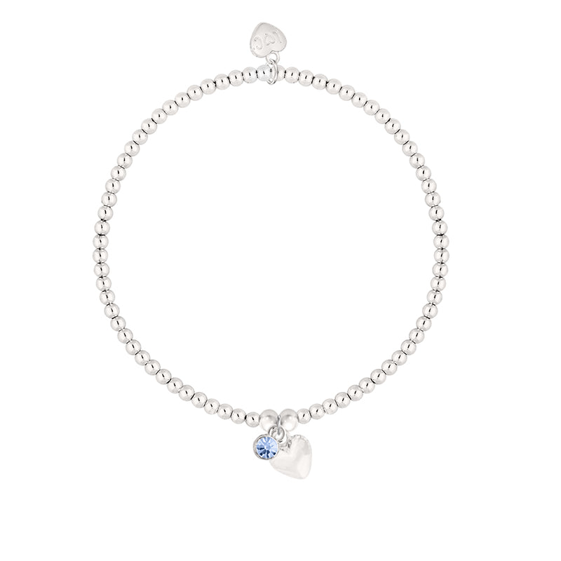 SWAN Boutique - Heart with Blue Crystal Charm