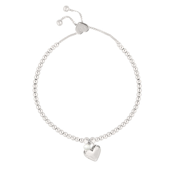 SWAN Boutique -  Adjustable Heart & Freshwater Pearl Charm