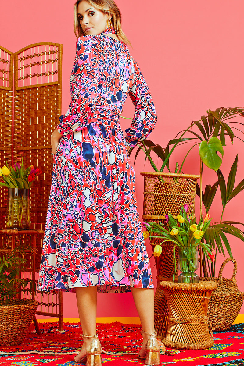 ONJENU SHARON Midi Dress - Gena Pink