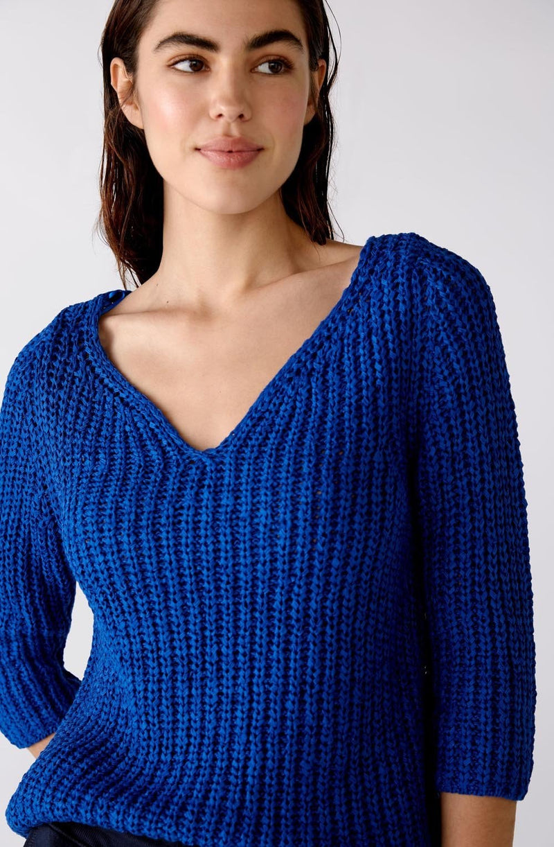 OUI 76055 Loose Knit Woven Knit Jumper - Surf The Web